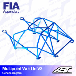 Arceau 10 Points à Souder AST Rollcages V3 pour Opel Manta (B) - FIA