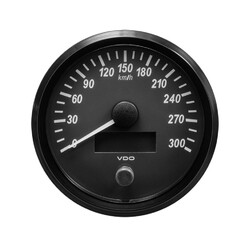 Compteur-Vitesse 300 km/h - VDO Singleviu - fond noir - diamètre 100mm